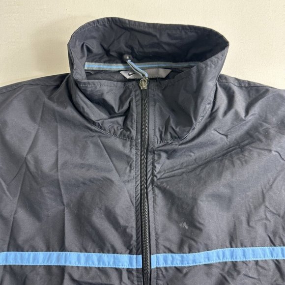 VINTAGE Nike Track Windbreaker Jacket Men XL Blue Y2K Gray Tag Full Zip Logo - Picture 5 of 10
